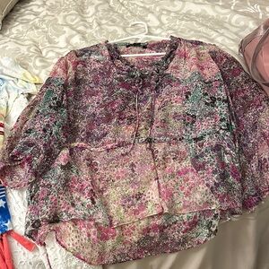 Floral Chiffon Women's Top